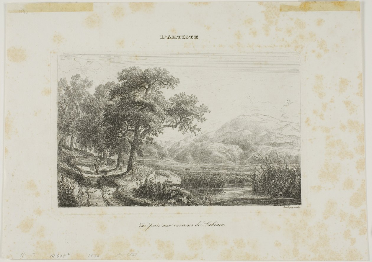 Vy tagen nära Subiaco av Charles Francois Daubigny