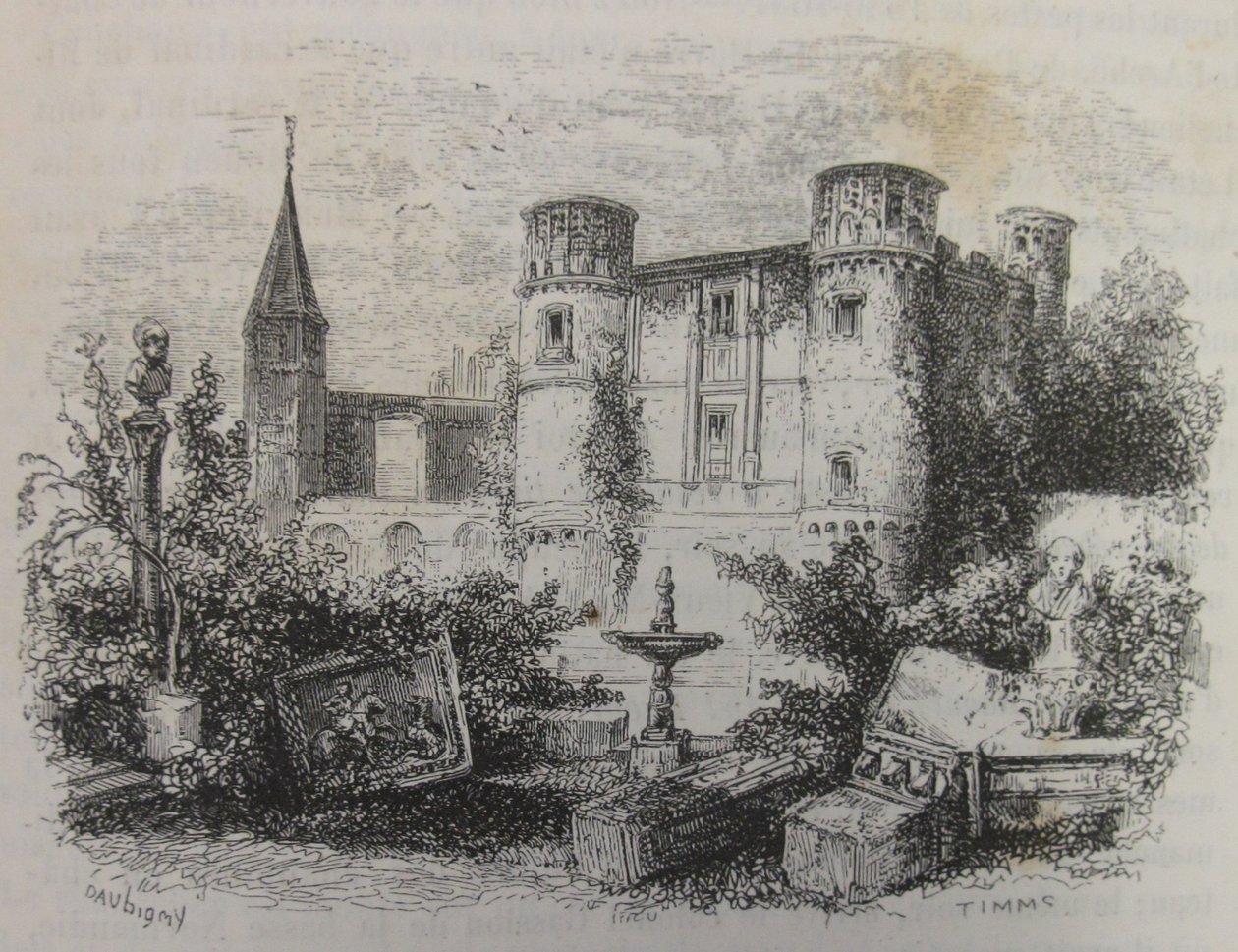 Gaillons slott i ruiner av Charles Francois Daubigny