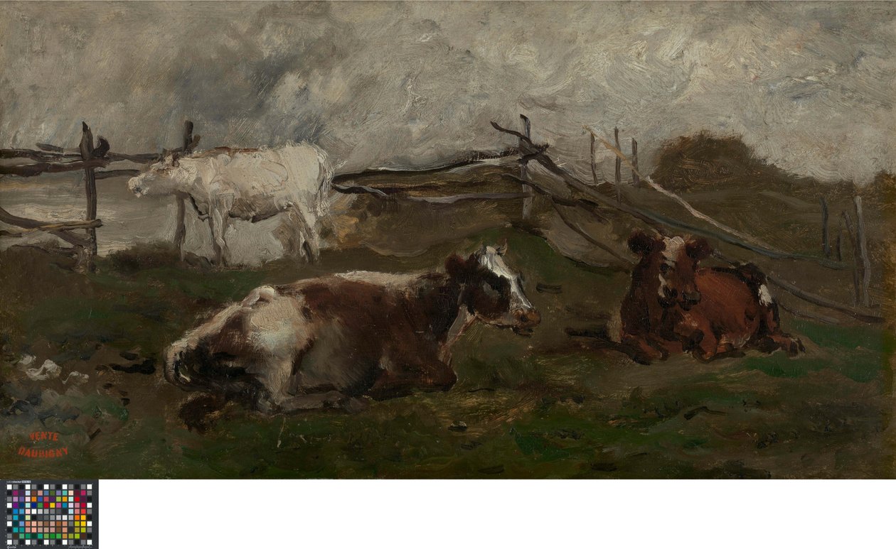 Kossor på en äng av Charles Francois Daubigny