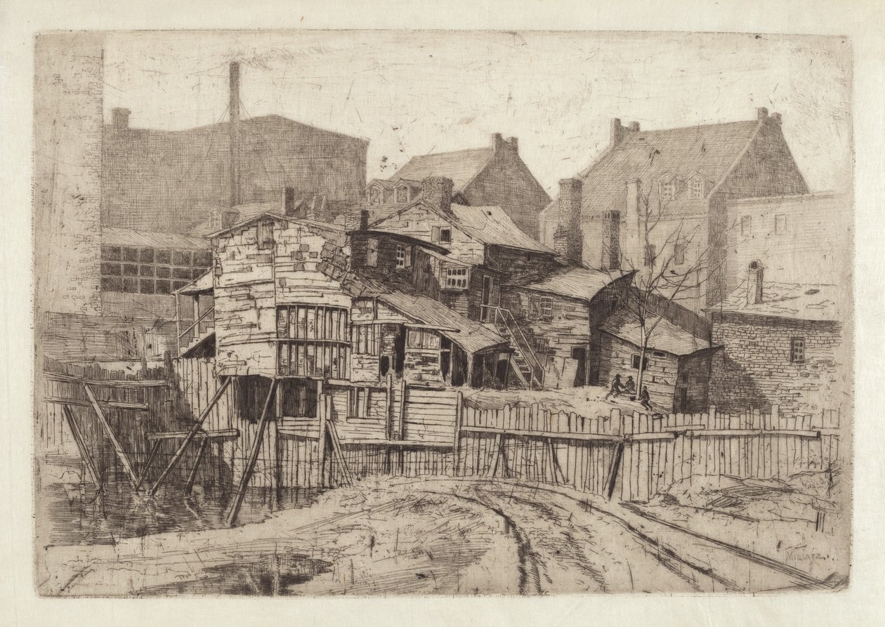 Utan titel (Trähus i staden) av Charles Frederick William Mielatz