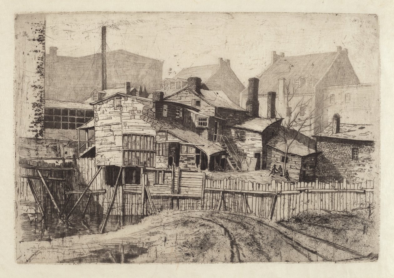 Utan titel (Trähus i staden) av Charles Frederick William Mielatz