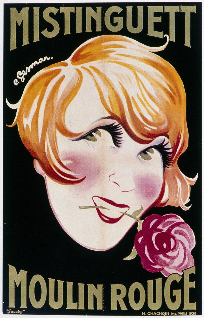 Mistinguett (Mistinguette) vid Moulin Rouge av Charles Gesmar