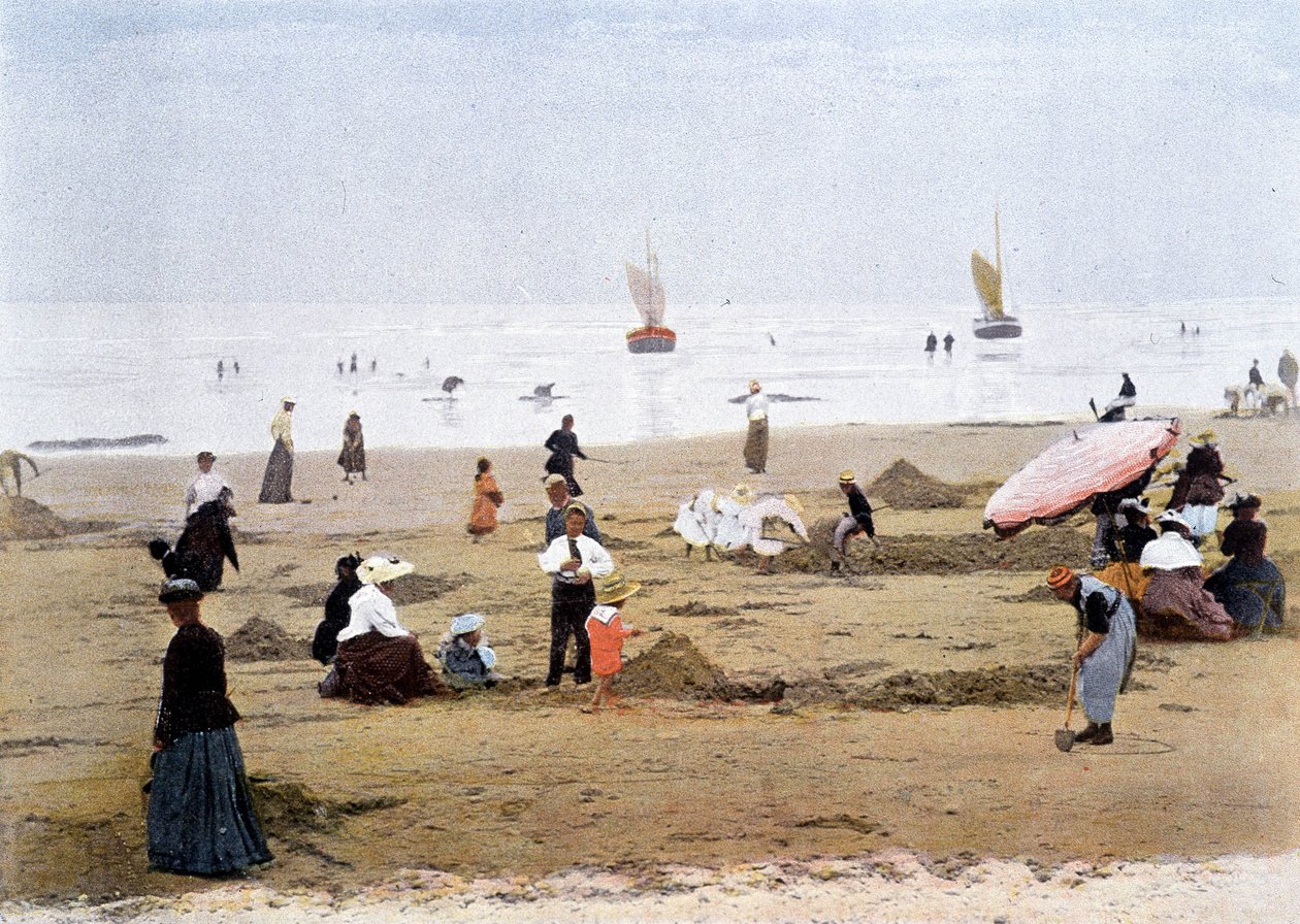 Vid lågvatten. Gillotgravyr, cirka 1900. av Charles Gillot