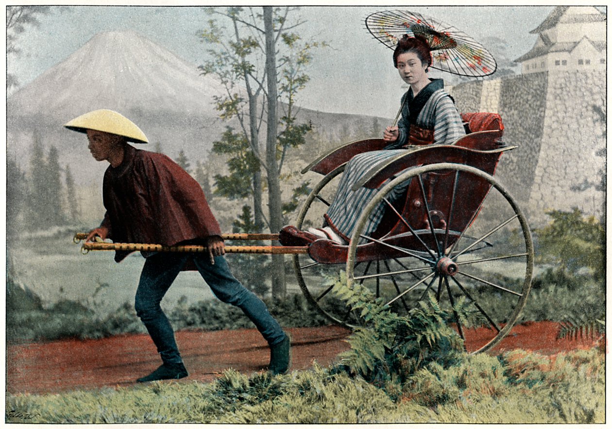 Rickshaw, Japans vagn, c1890 av Charles Gillot