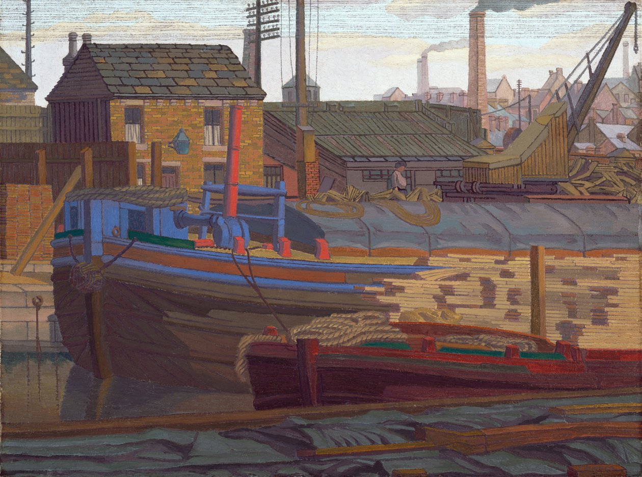 Pråmarna, Leeds av Charles Ginner