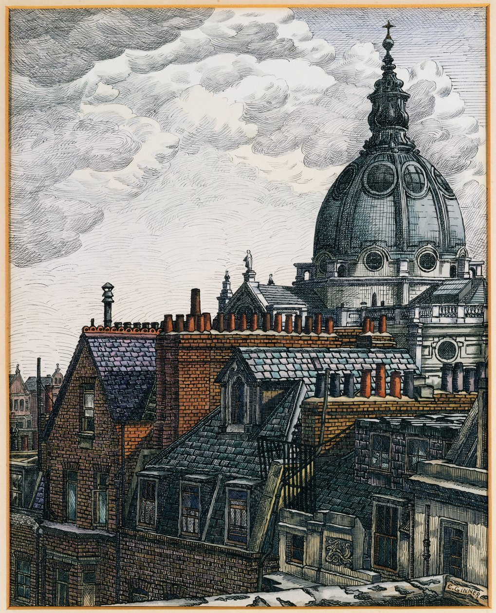 The Dome, Brompton Oratory av Charles Ginner