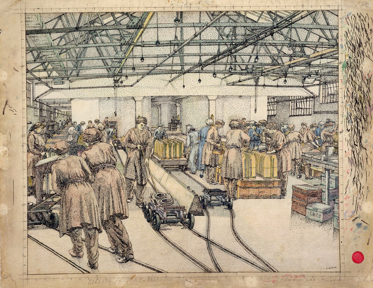 Fyllningsfabriken, Hereford av Charles Ginner