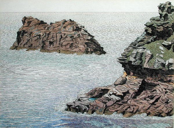The Meachard, Cornwall av Charles Ginner