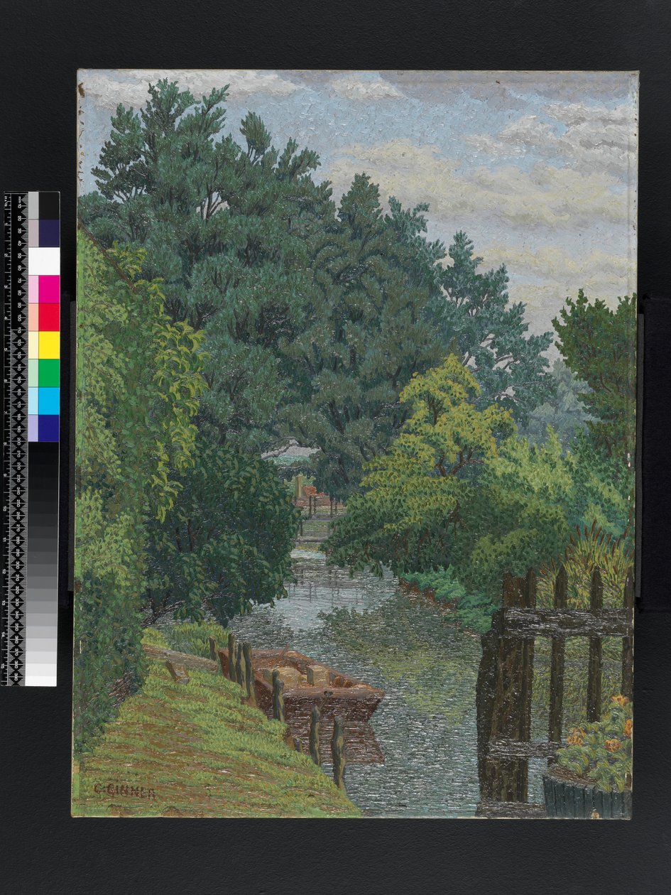 The Punt in the Mill Stream, c.1930 av Charles Ginner