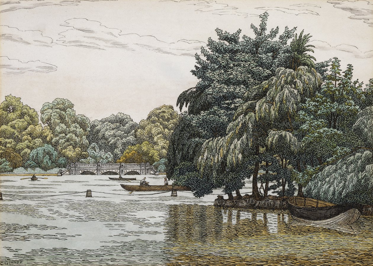 Serpentinen, Hyde Park av Charles Ginner