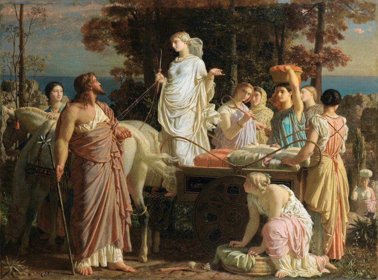 Ulysses och Nausicaa, ca. 1853. av Charles Gleyre