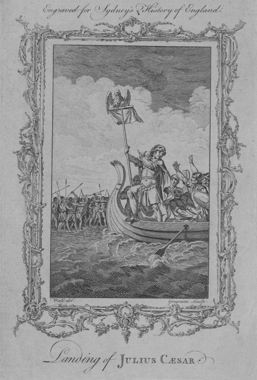 Julius Caesars landstigning, 1773. av Charles Grignion