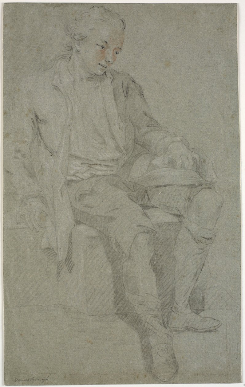 Studie av en sittande ungdom av Charles Grignion d.Æ.