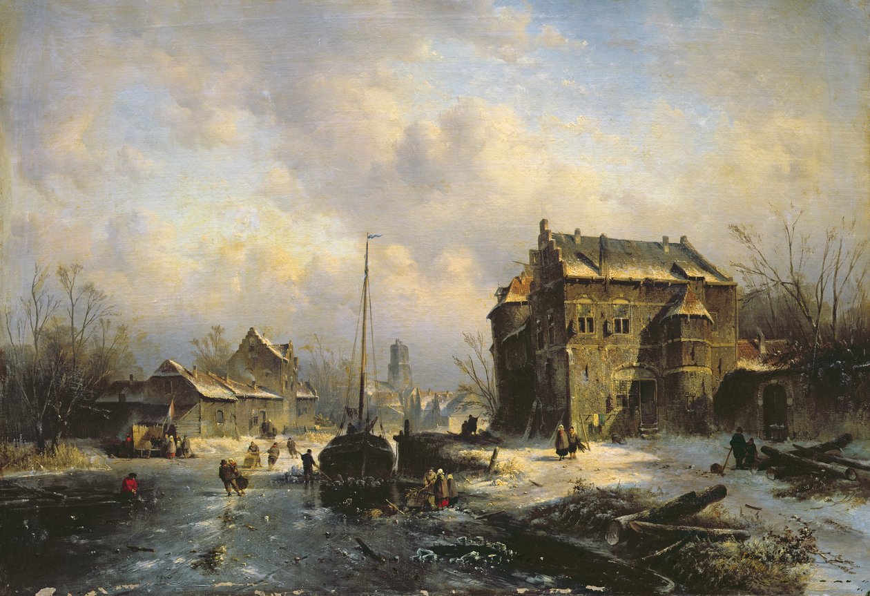 Vinterscen, 1851 av Charles Henri Joseph Leickert