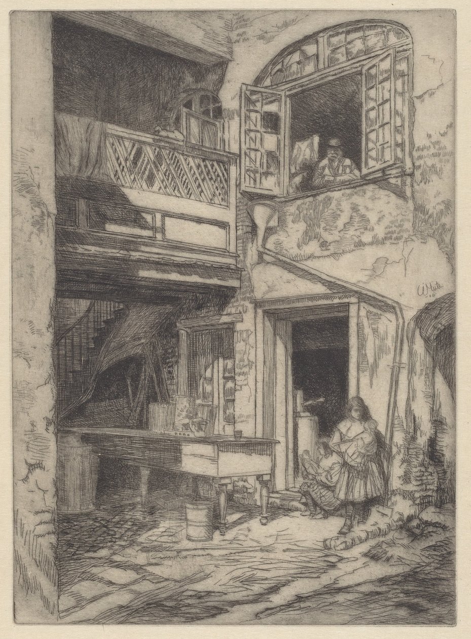 En gammal innergård (New Orleans) av Charles Henry White