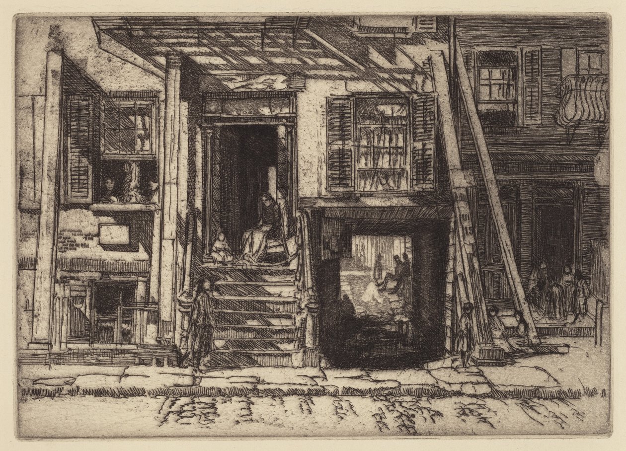 The Condemned Tenement, NY av Charles Henry White