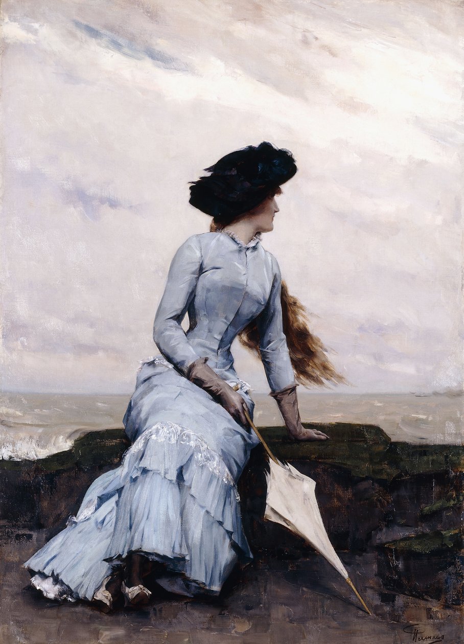 Tittar ut mot havet, av Charles Hermans
