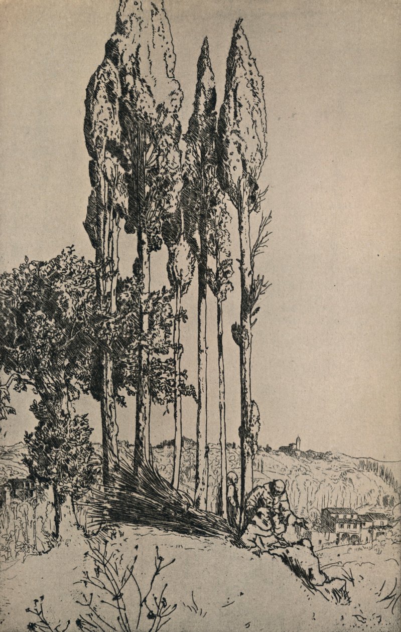 Cypresser nära Siena, 1903 av Charles Holroyd