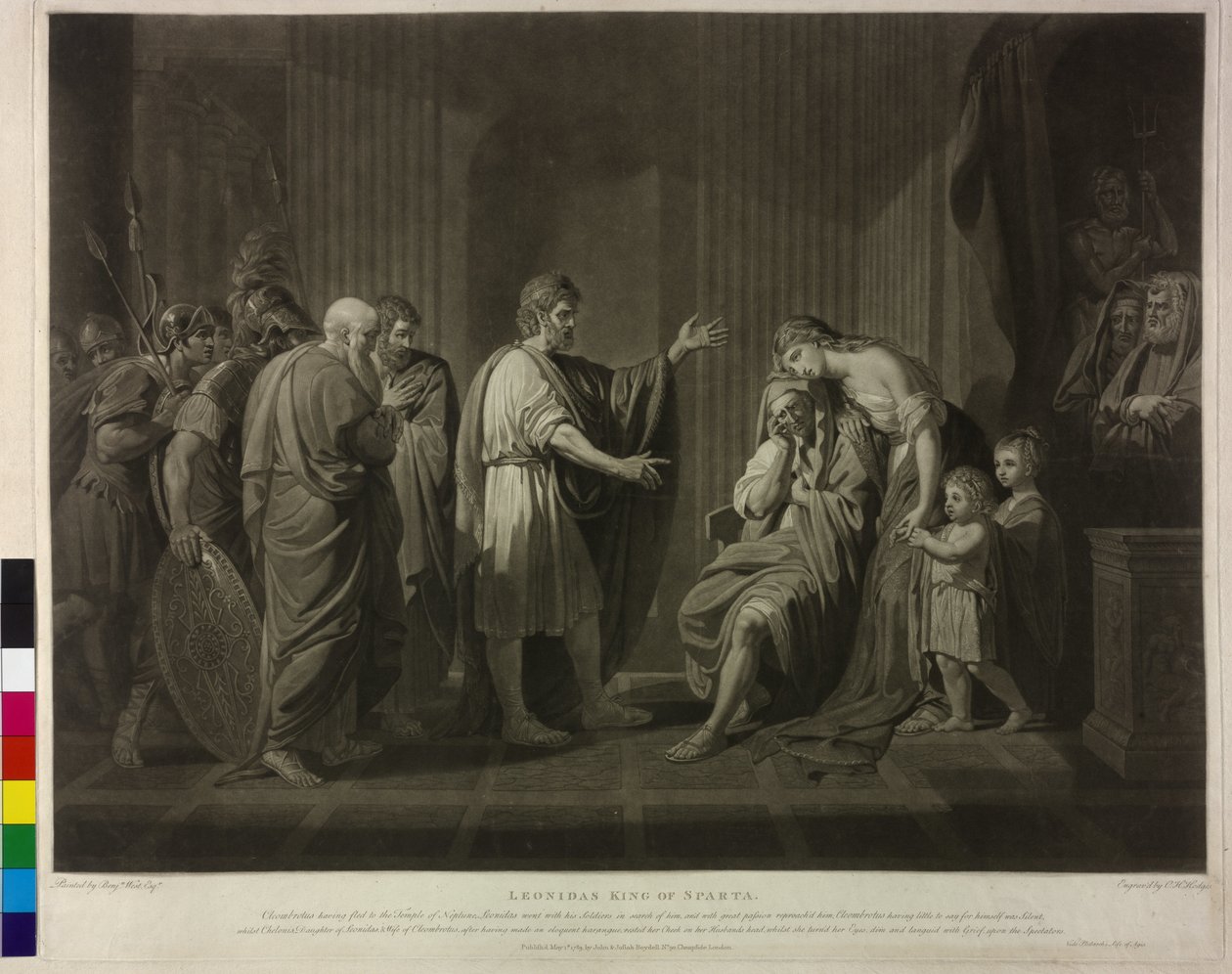 Kung av Sparta Leonidas II av Charles Howard Hodges