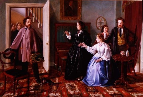 De två friarna (olja) av Charles Hunt