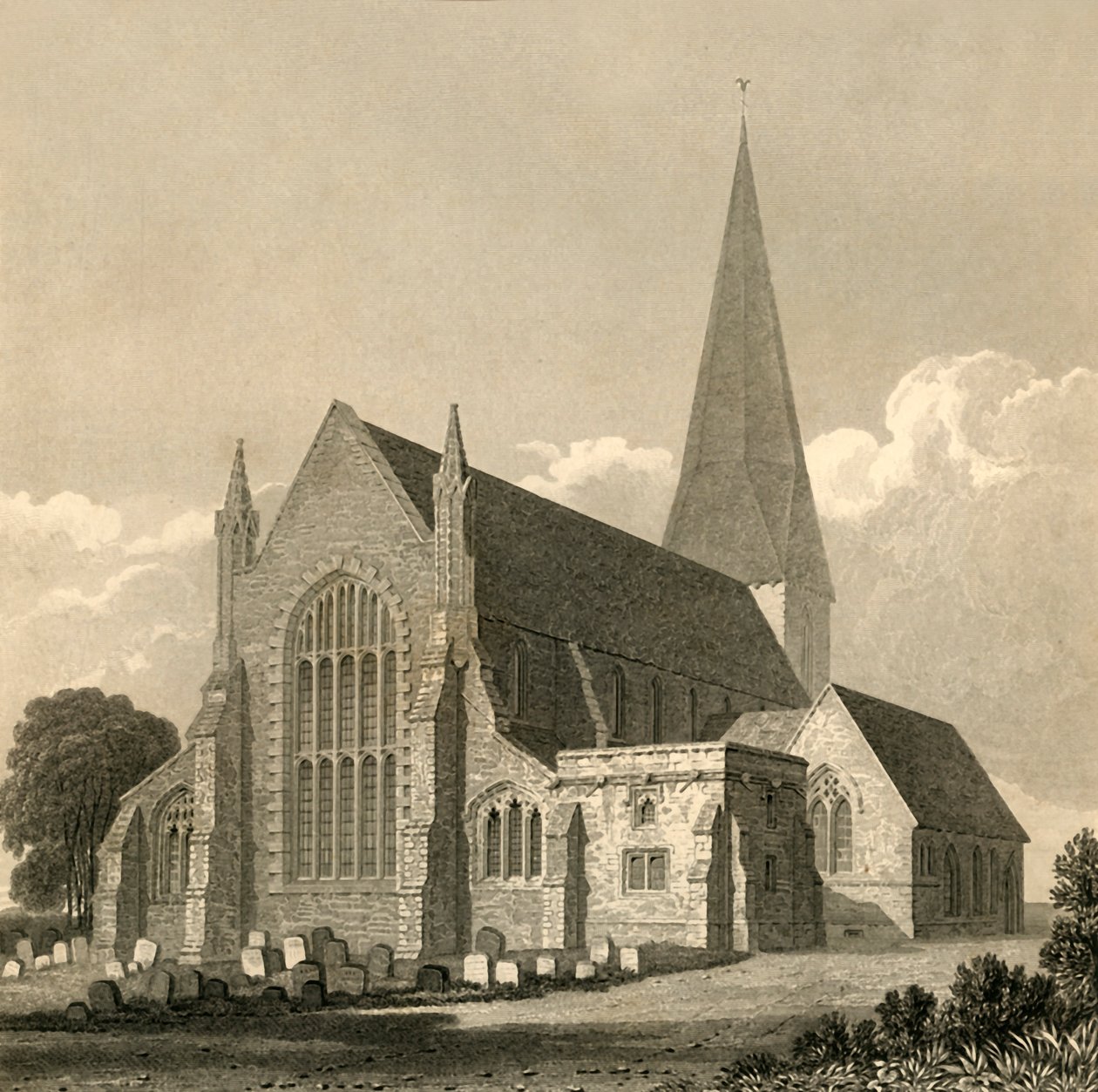 Horshams kyrka, 1835. av Charles J. Smith