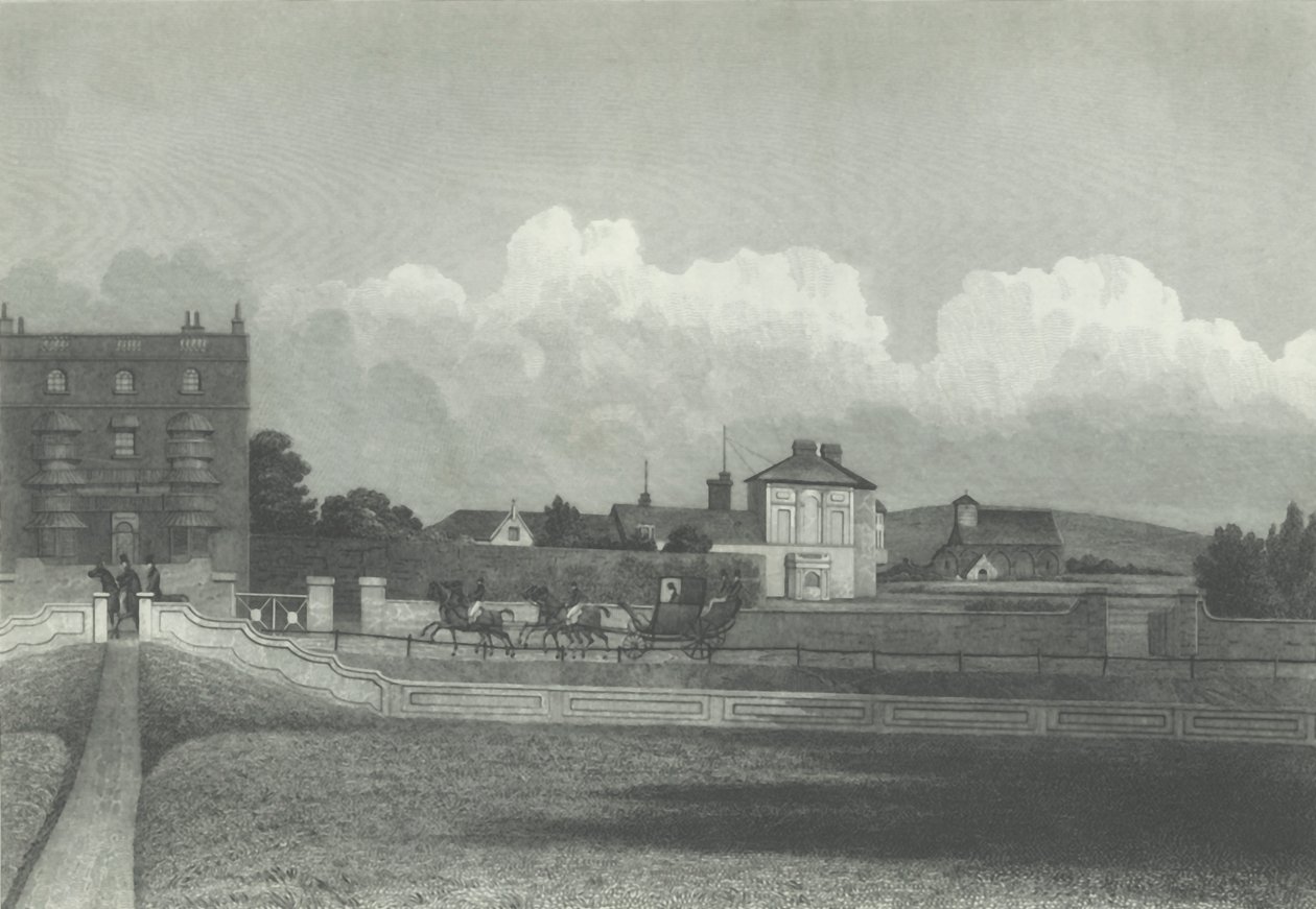 Hove kyrka, Från havet, 1835. av Charles J. Smith