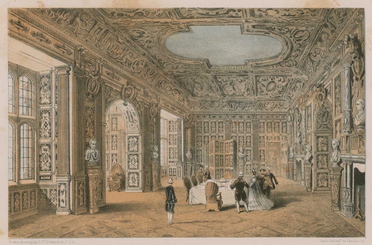 The Gilt Room, Holland House av Charles James Richardson