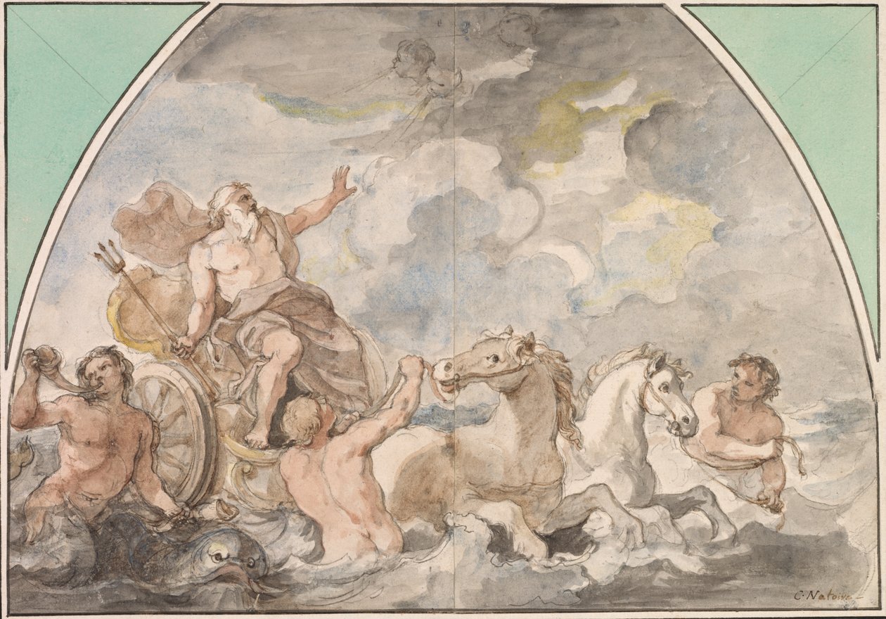 Neptunus triumf av Charles Joseph Natoire