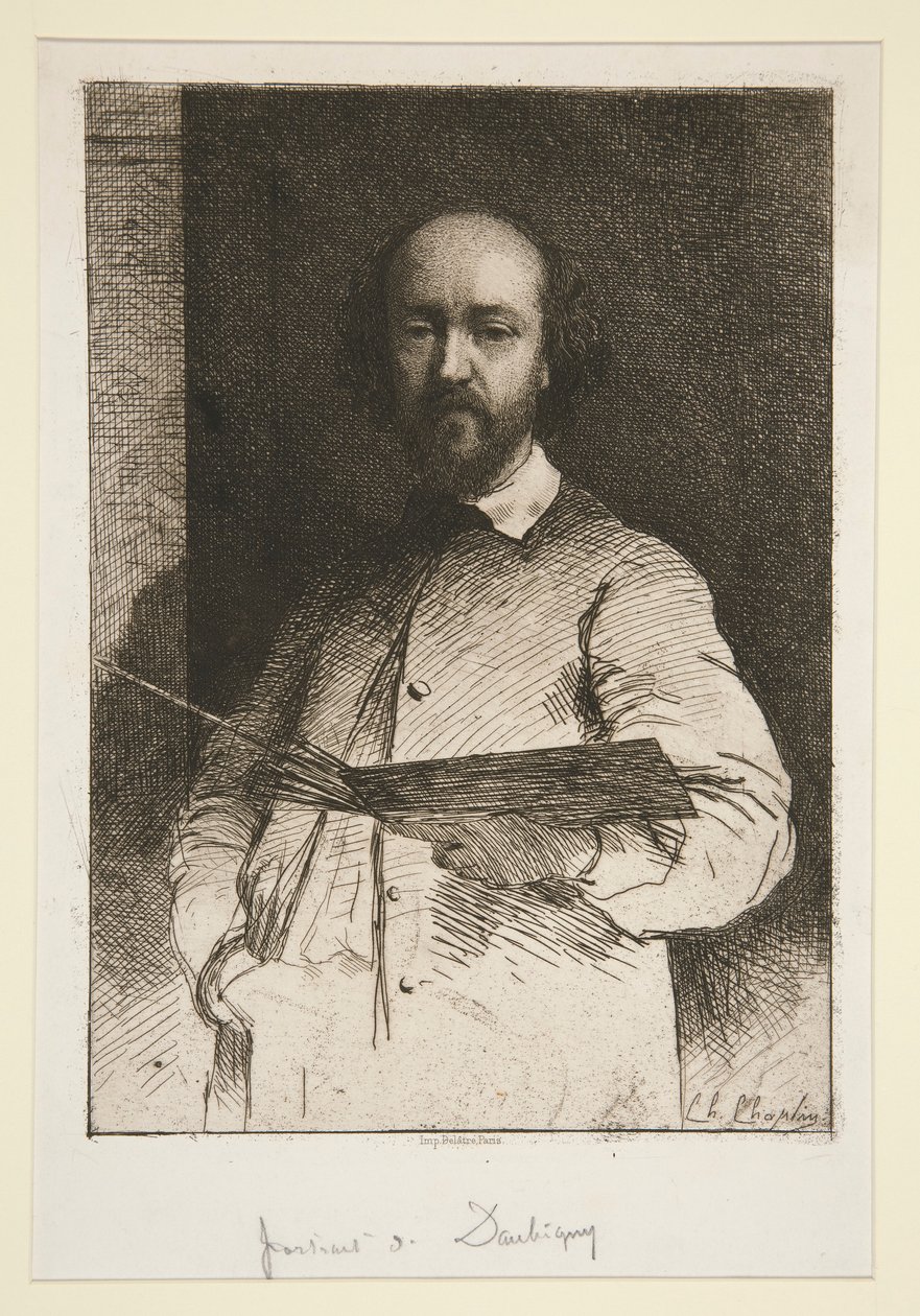Porträtt av Daubigny av Charles Joshua Chaplin