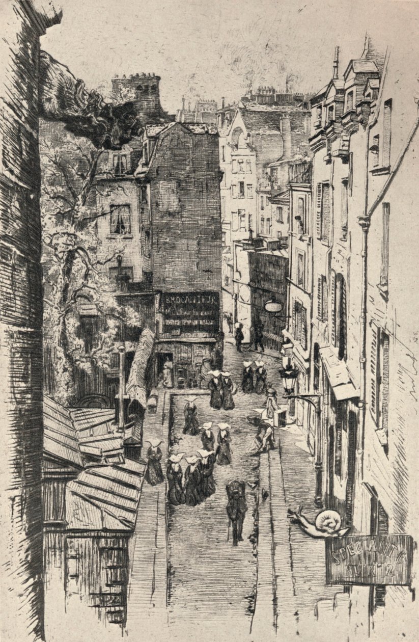 Rue des Pretres-St Severin, 1915 av Charles Jouas