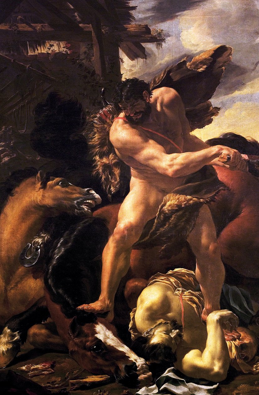Herkules övervinner Diomedes, 1638-42 av Charles Le Brun