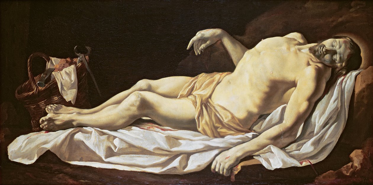 The Dead Christ (olja på duk) av Charles Le Brun