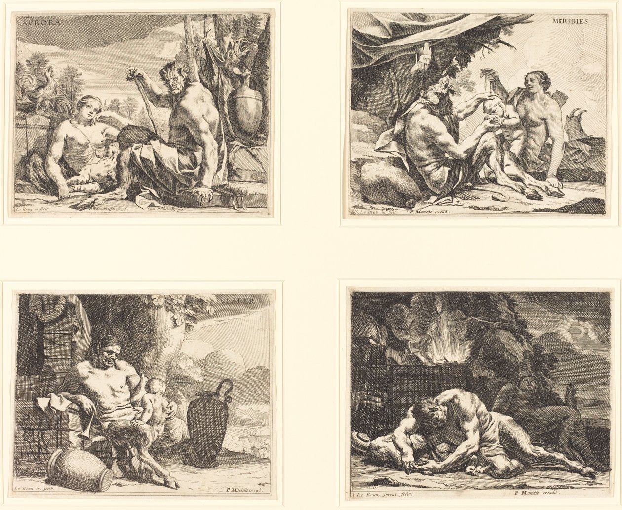 De fyra tiderna på dygnet av Charles Le Brun