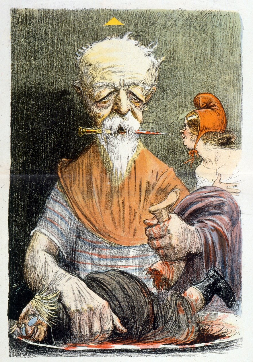 Karikatyr föreställande Henri Brisson (gravyr) av Charles Leandre