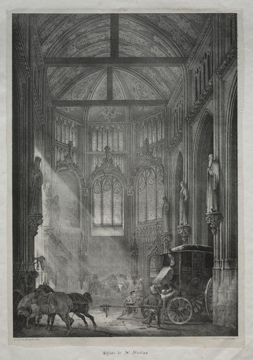 St. Nicholas kyrka, Rouen, 1823. av Charles Louis Lesaint