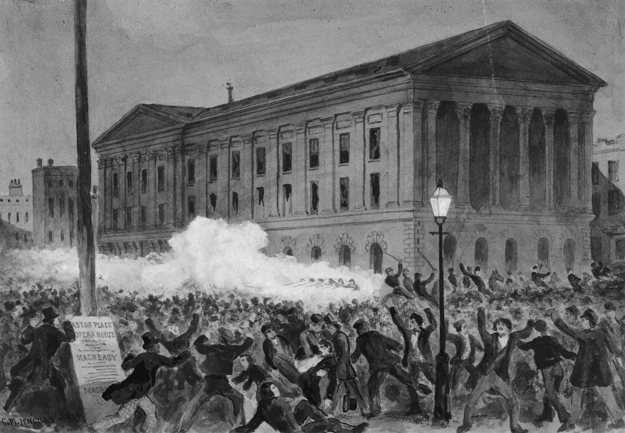 Astor Place Riot, 1849, 1896. av Charles M Jenckes