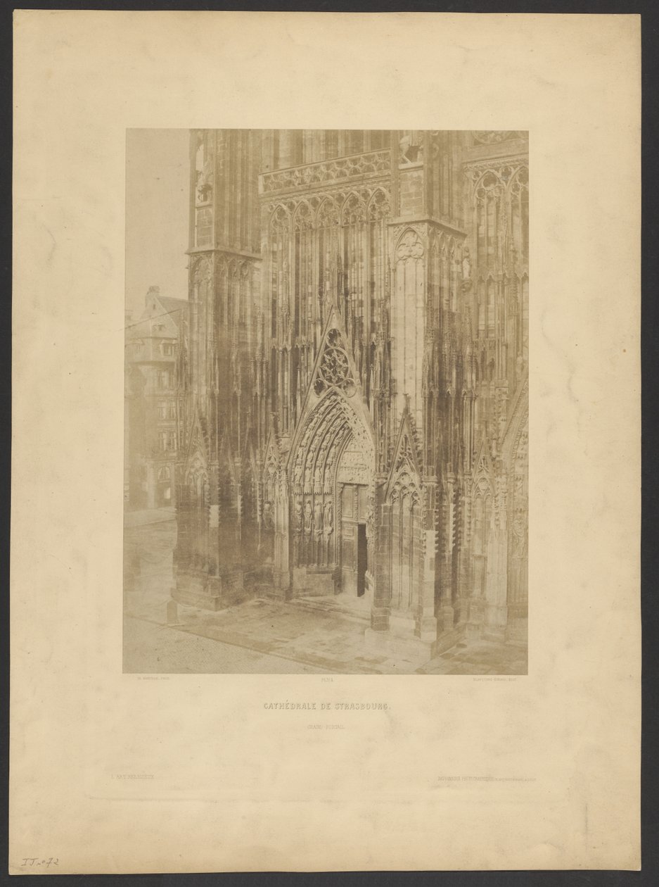 Katedralen i Strasbourg. Stor portal. av Charles Marville