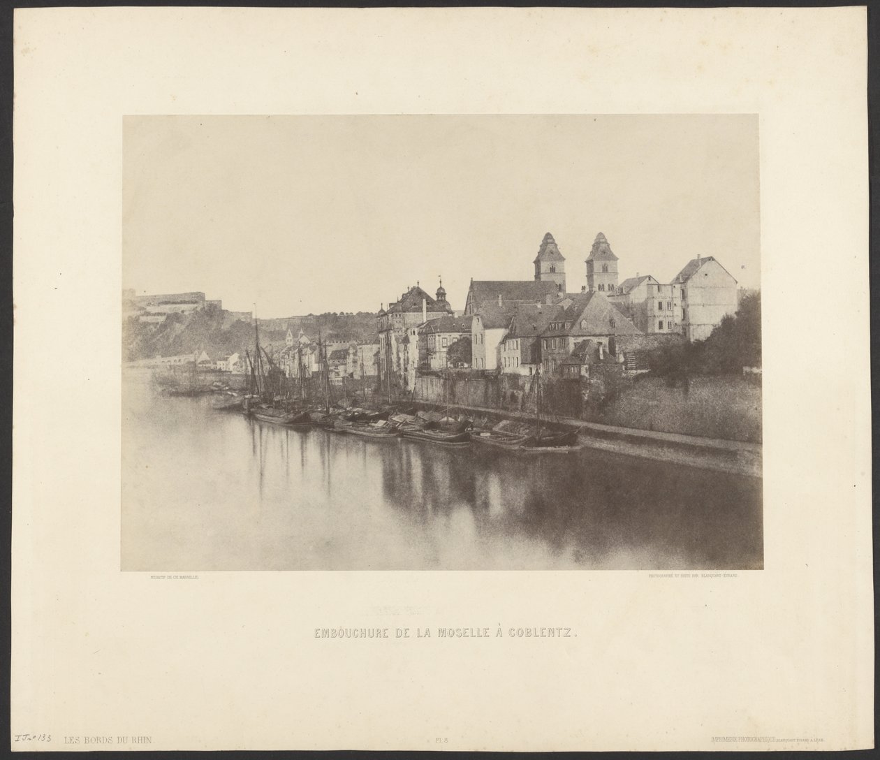 Mosels mynning vid Coblentz av Charles Marville