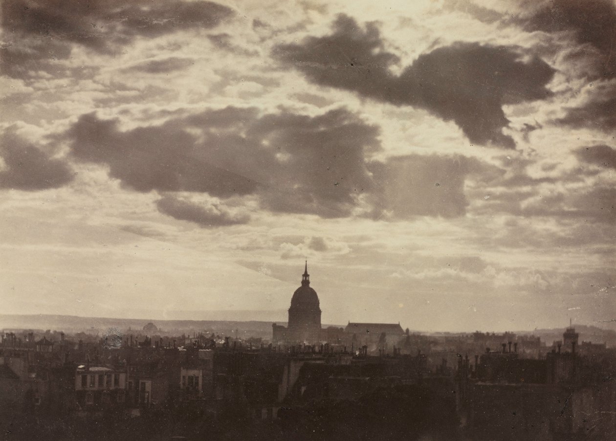 Untitled Cloud Study with Les Invalides, 1860. av Charles Marville