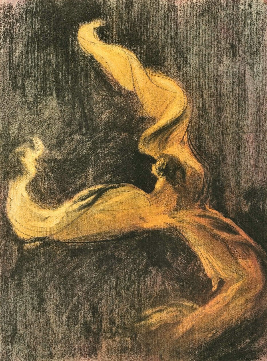 Loie Fuller gul klänning, ca. 1895. av Charles Maurin