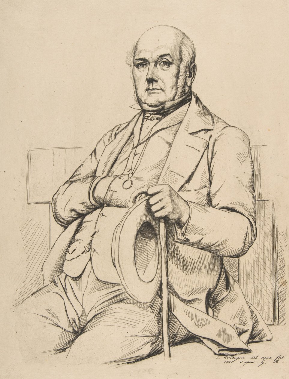 Casimir le Conte, efter Boulanger, 1856. av Charles Meryon