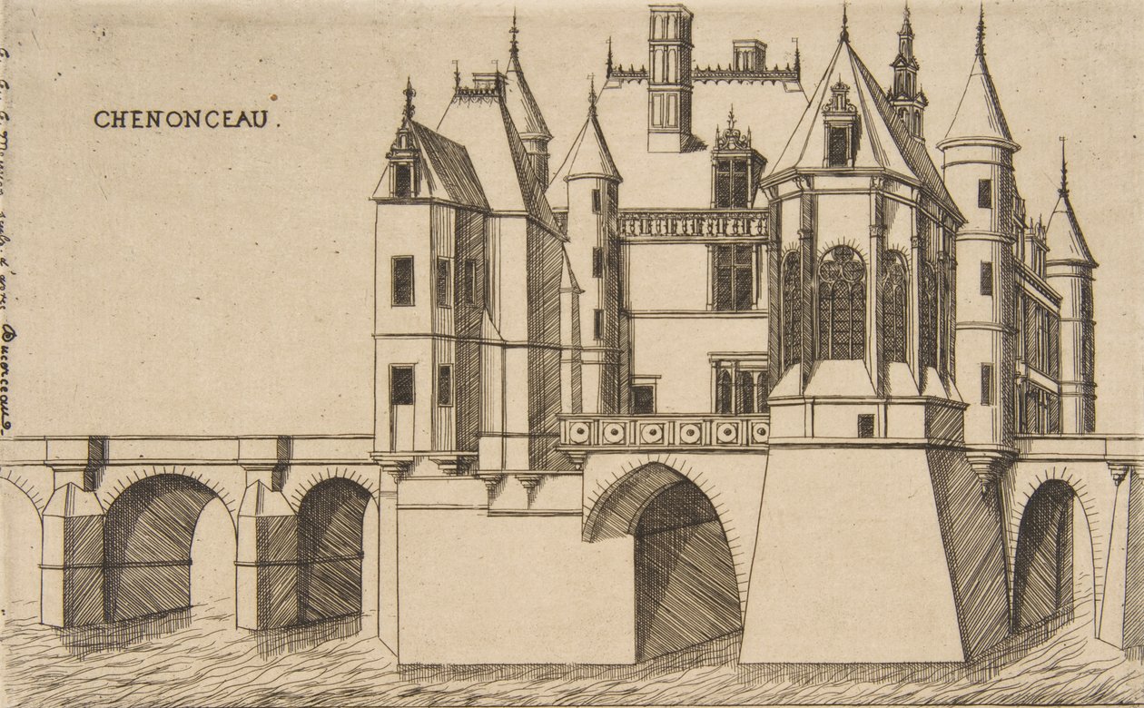 Château de Chenonceau, nr 2, 1856. av Charles Meryon