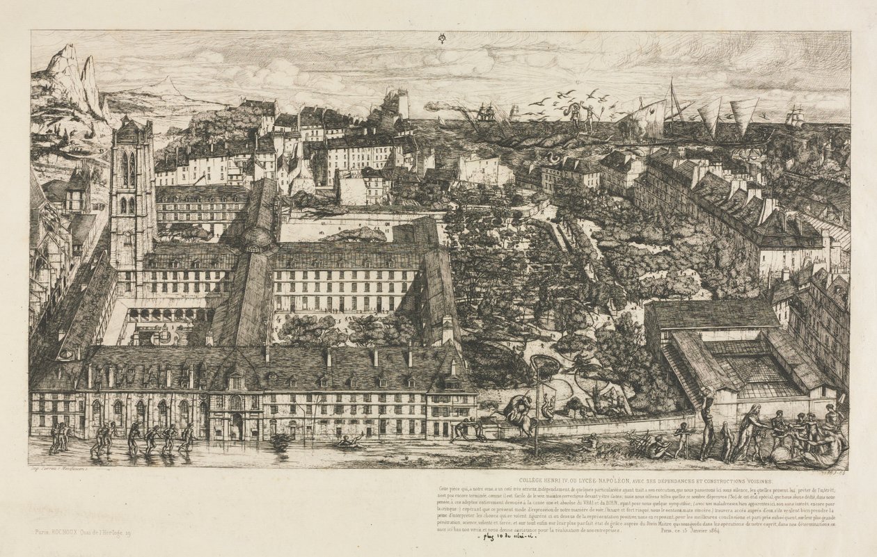 Henry IV College av Charles Meryon