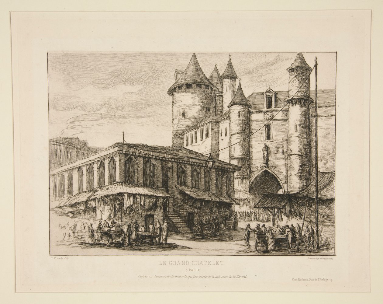 The Grand Chatelet [cirka 1780 d av Charles Meryon