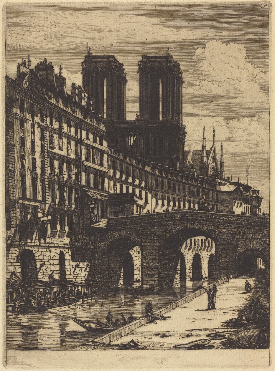 Lilla bron, Paris av Charles Meryon