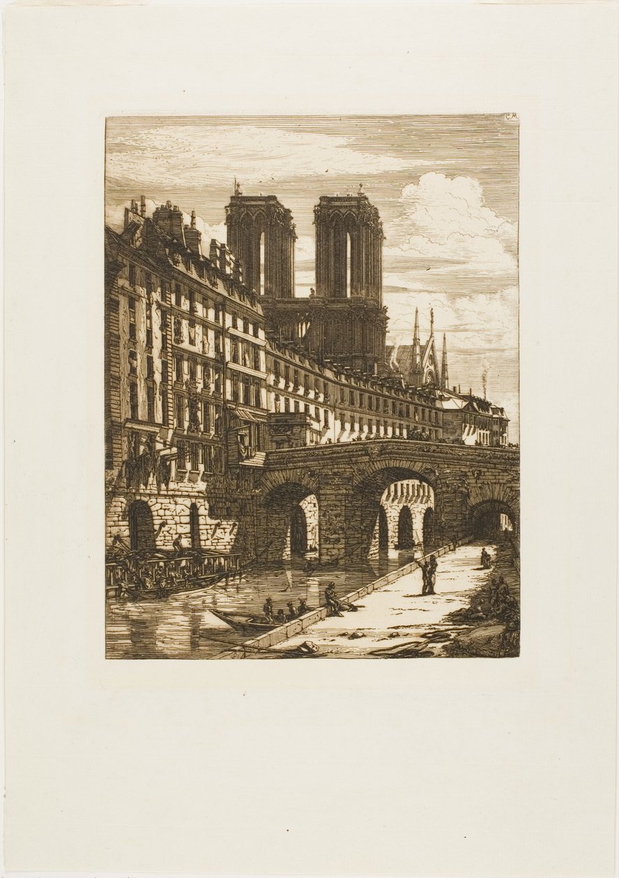 Lilla bron, Paris av Charles Meryon