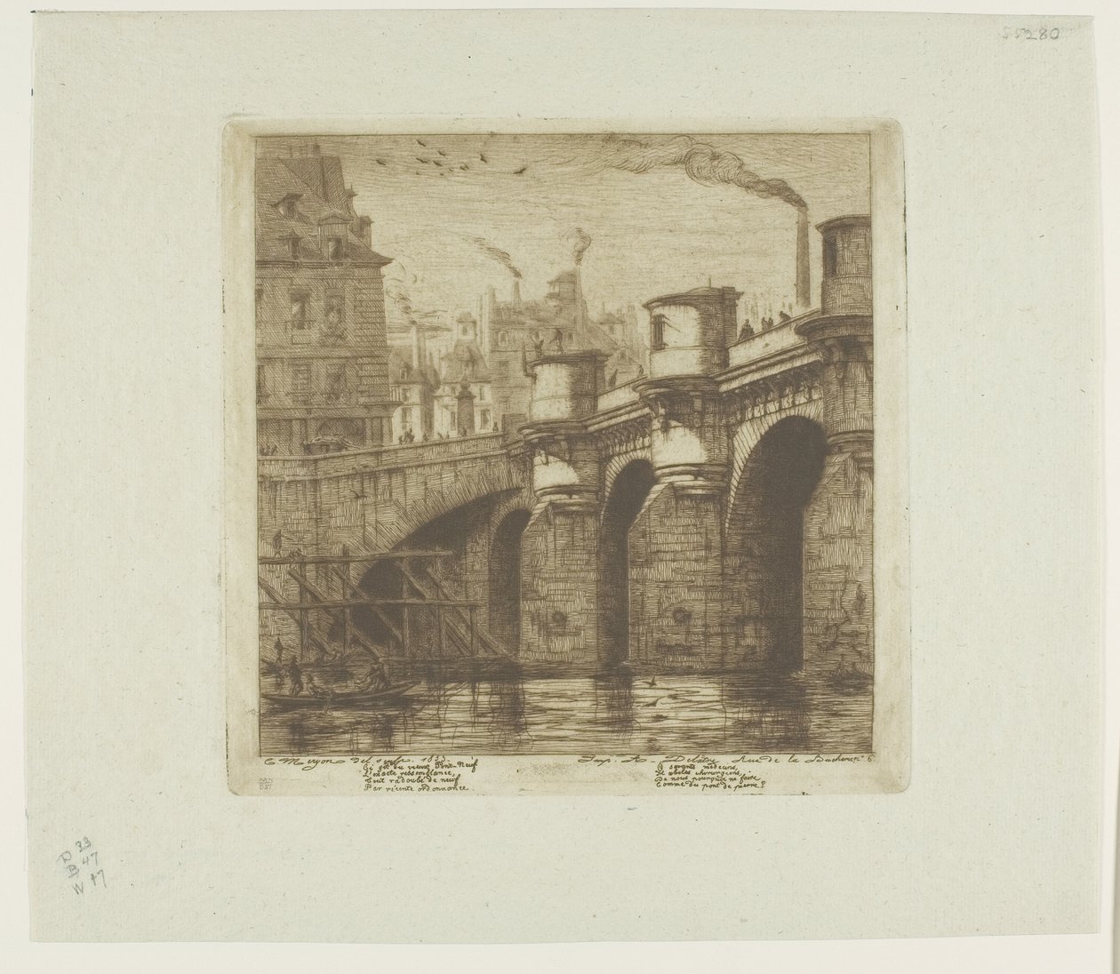 Pont Neuf, Paris av Charles Meryon