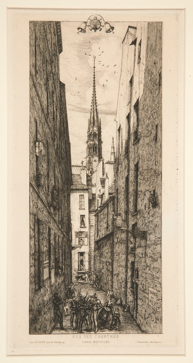 Rue des Chanters av Charles Meryon
