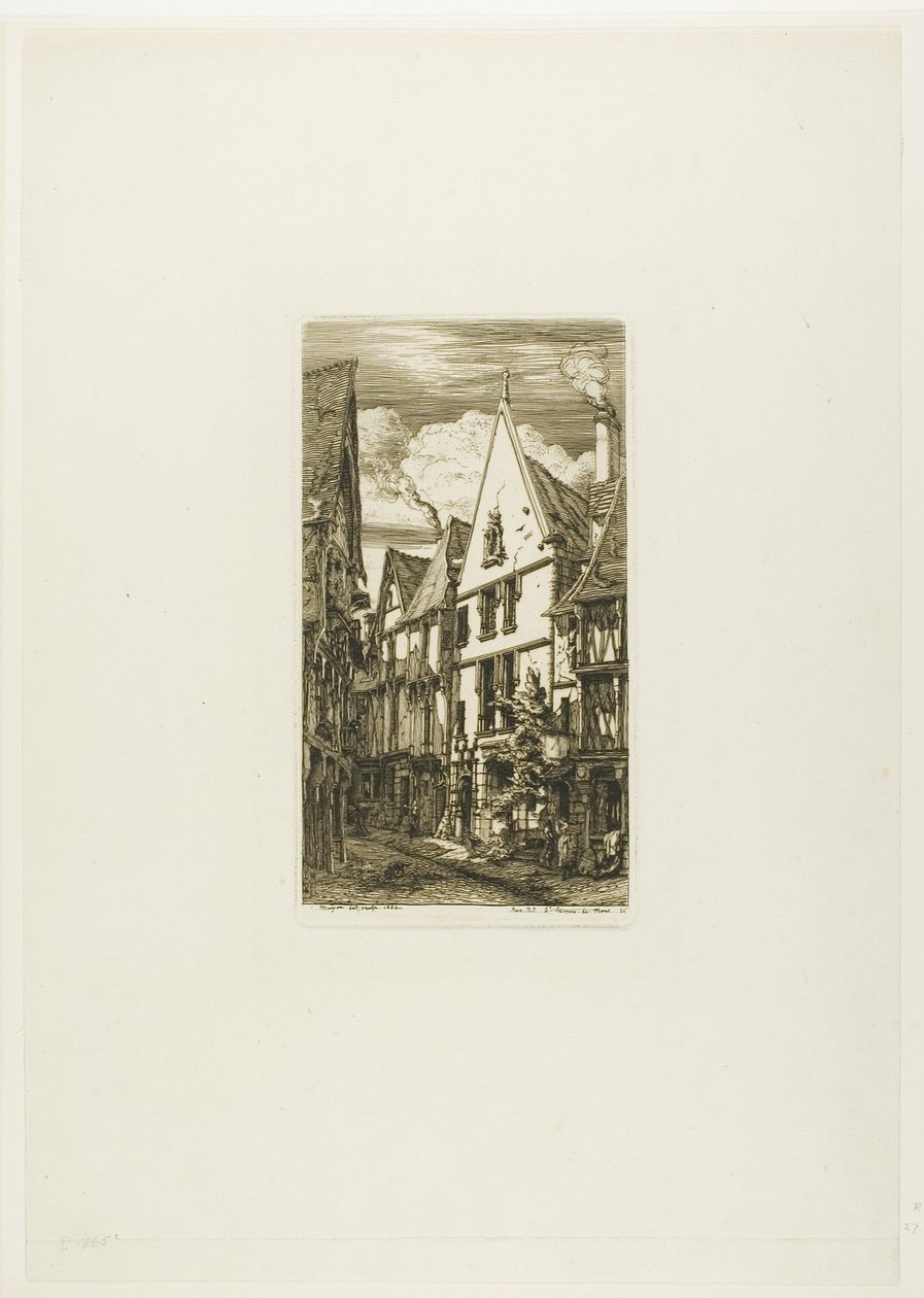 Rue des Toiles, Bourges av Charles Meryon
