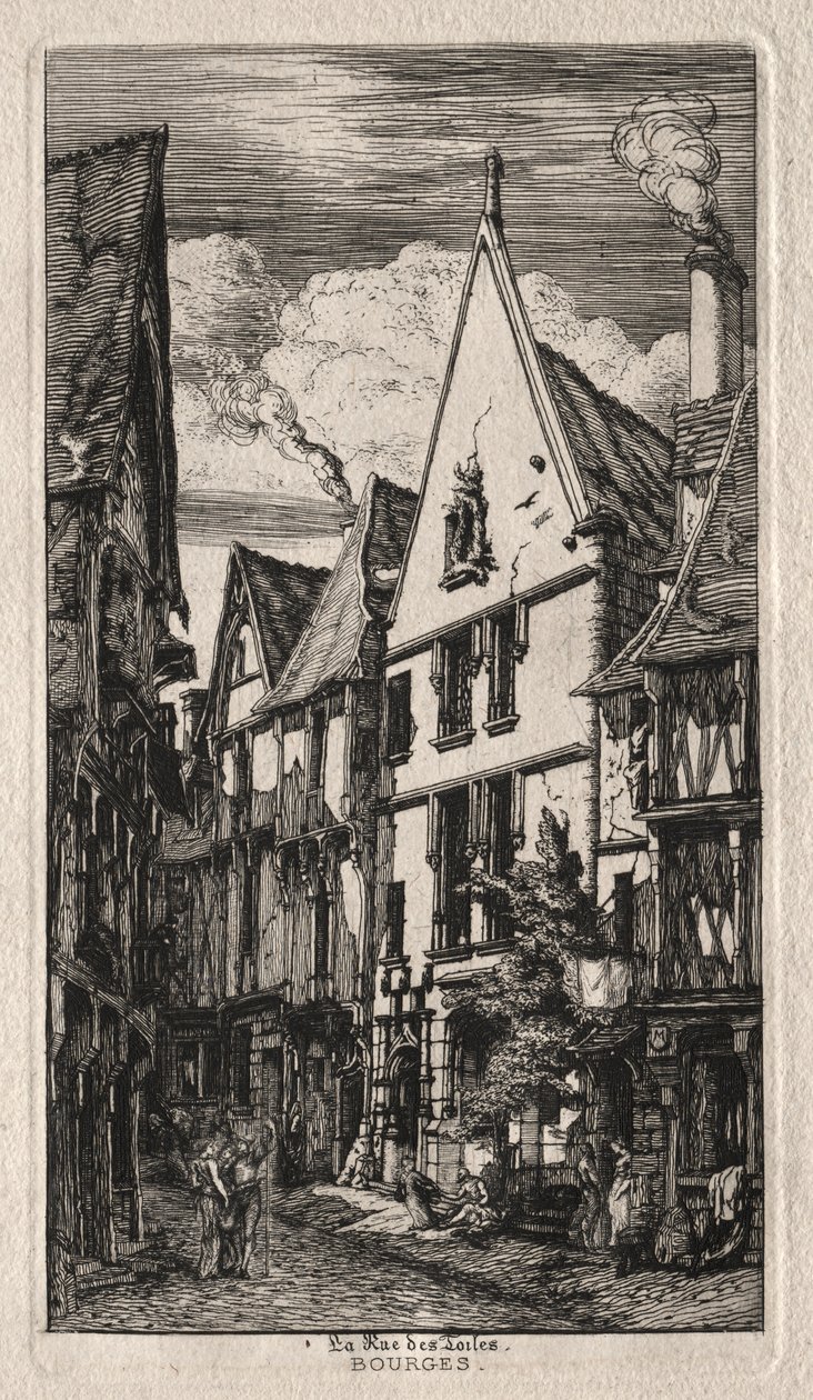 Rue des Toiles, Bourges av Charles Meryon